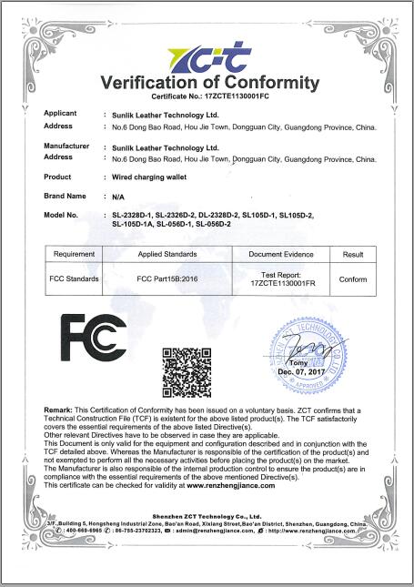Sunlik FCC verification test report